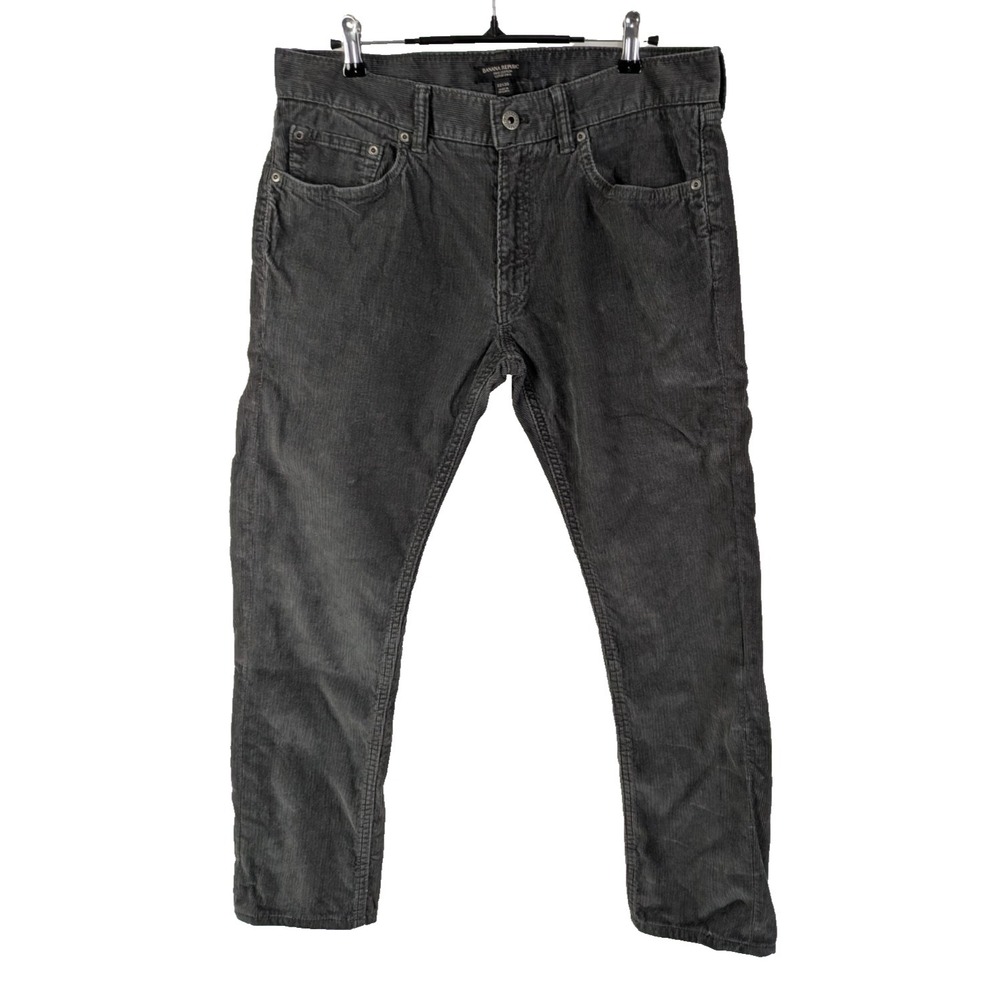 Banana Republic Men's 32x30 Charcoal Grey Pima Cotton Corduroy Pants